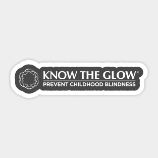 Know The Glow White Logo Sticker